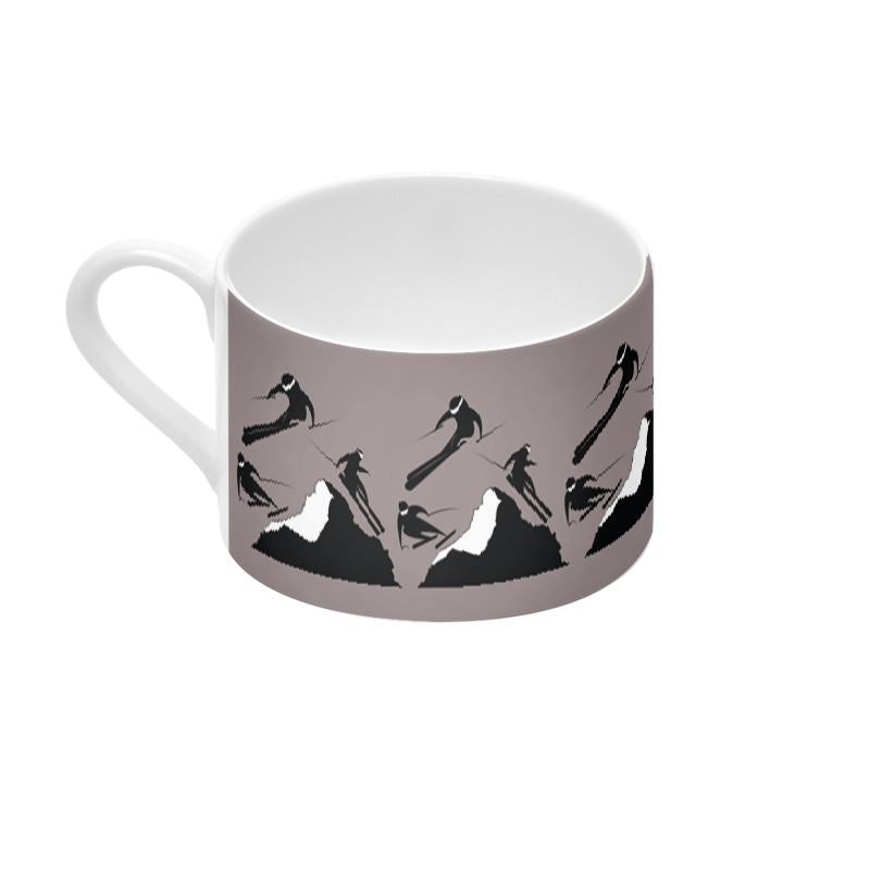 Off Piste Coffee Cup and Saucer in Mocha