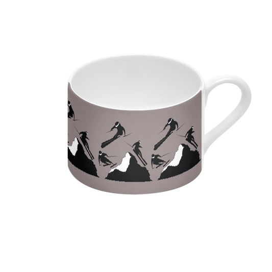 Off Piste Coffee Cup and Saucer in Mocha