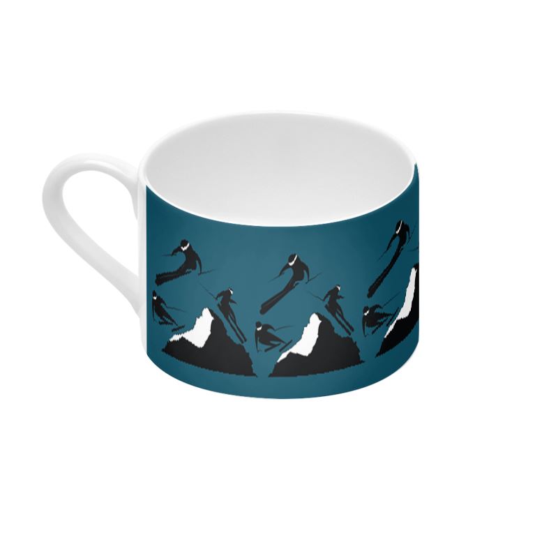 Off Piste Coffee Cup and Saucer Spruce