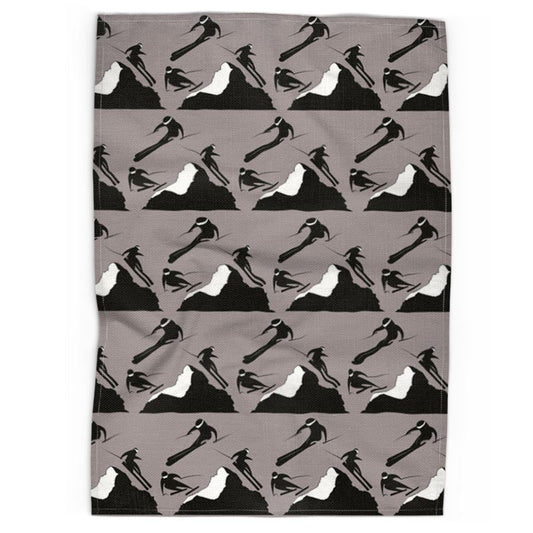 Off Piste Tea Towel in Mocha