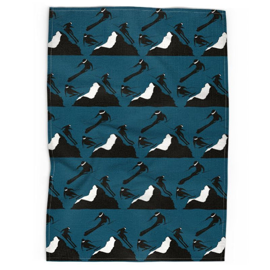 Off Piste Tea Towel in Spruce